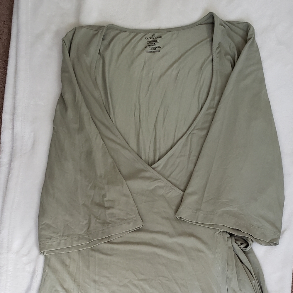 Sage green caden lane maternity gown